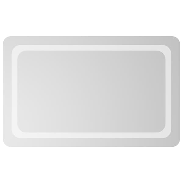 vidaXL Badrumsspegel LED 50x80 cm Transparent