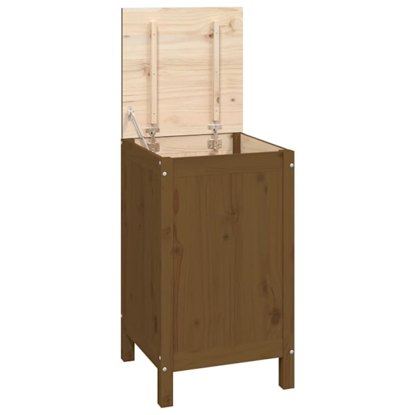 vidaXL Tvättkorg honungsbrun 44x44x76 cm massiv furu Brun