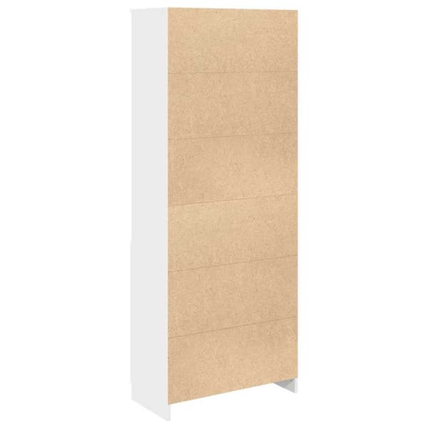 vidaXL Högskåp vit 70x35x180 cm konstruerat trä Vit
