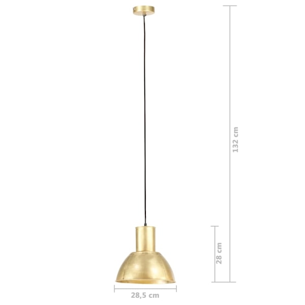 vidaXL Hänglampa 25 W mässing rund 28,5 cm E27 Guld