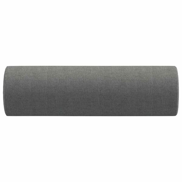 vidaXL Prydnadskuddar 2 st mörkgrå Ø15x50 cm tyg Grå