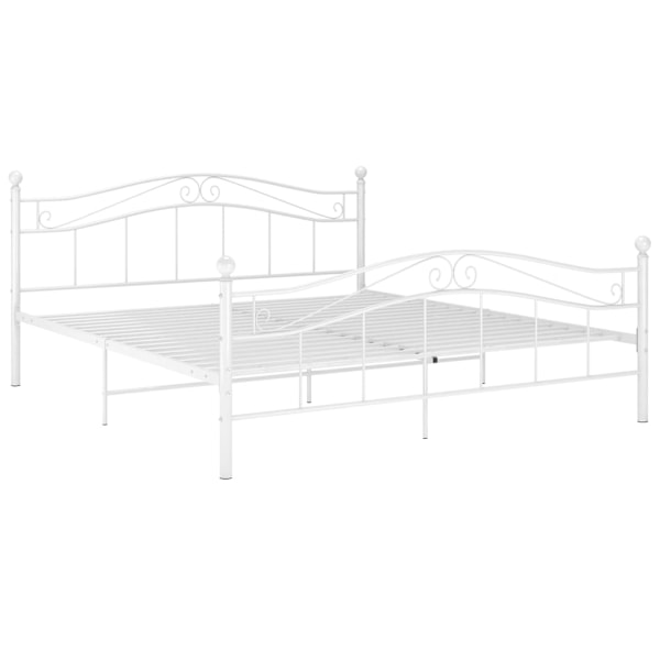 vidaXL Sängram vit metall 160x200 cm Vit