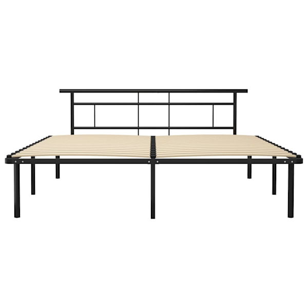vidaXL Sängram svart metall 200x200 cm Svart