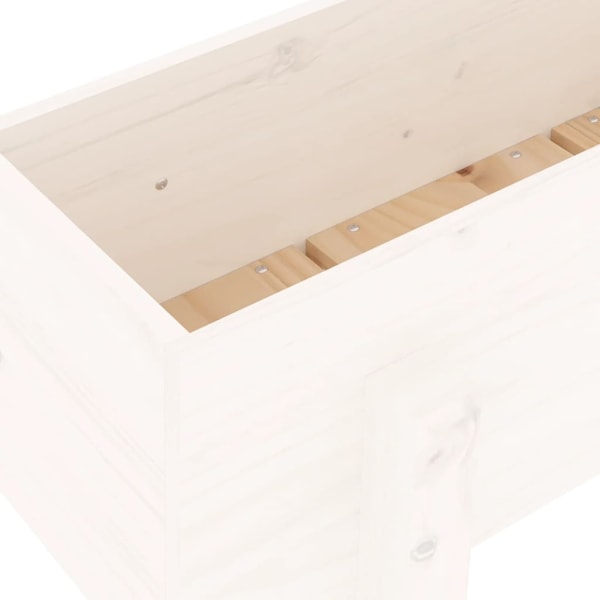 vidaXL Odlingslåda 62x30x38 cm vit massiv furu Vit