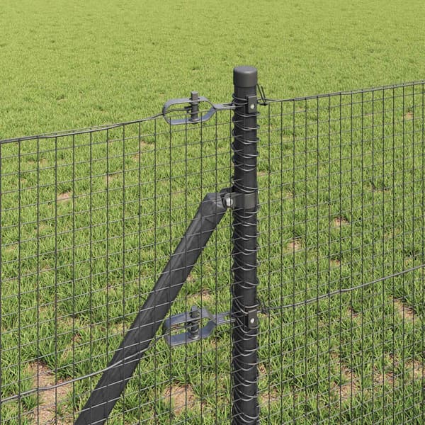 vidaXL Markfixerat Svetsat Stängsel 25 x 0,6 m (B x H) Grå