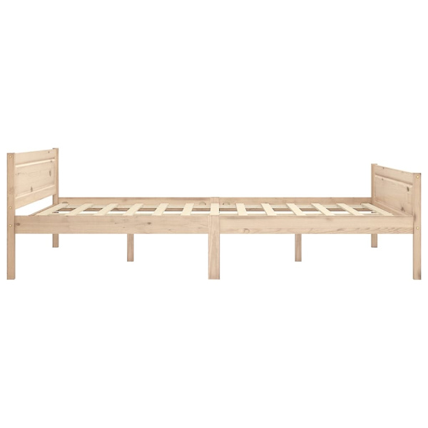 vidaXL Sängram massiv furu 120x200 cm Brun