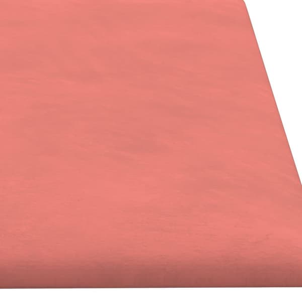 vidaXL Väggpaneler 12 st Rosa 60x15 cm sammet 1,08 m² Rosa