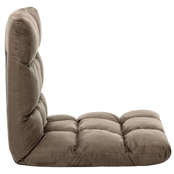 vidaXL Golvstol vikbar taupe mikrofiber Taupe