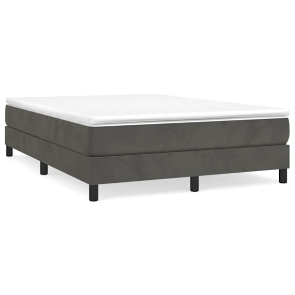 vidaXL Sängram utan madrass mörkgrå 140x200 cm sammet Grå