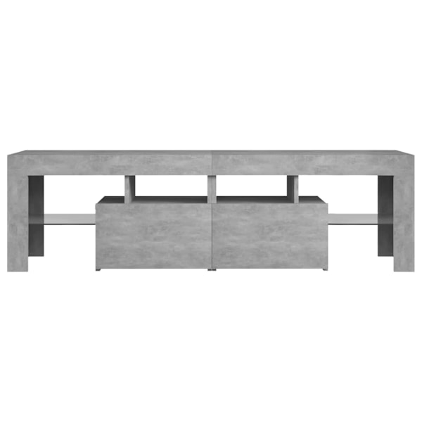 vidaXL Tv-bänk med LED-belysning betonggrå 140x36,5x40 cm grå