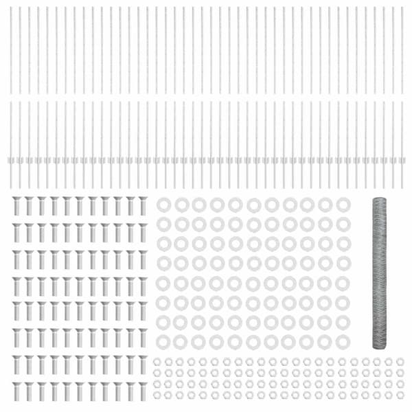 vidaXL Utomhus hexagonal stängsel med stolpe 100 x 1,4 m Silver Mesh Silver