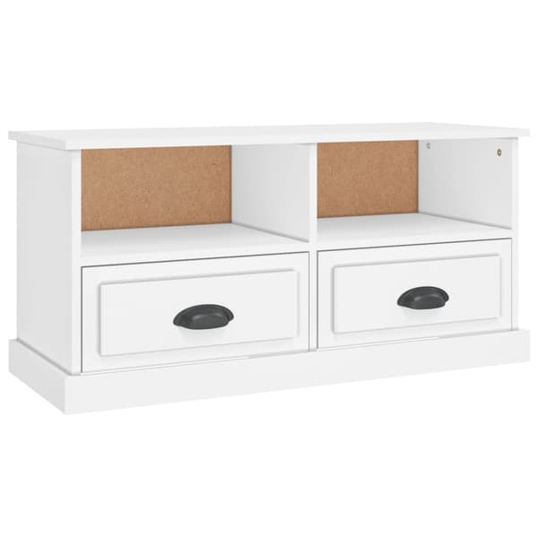 vidaXL Tv-bänk vit 93x35,5x45 cm konstruerat trä Vit