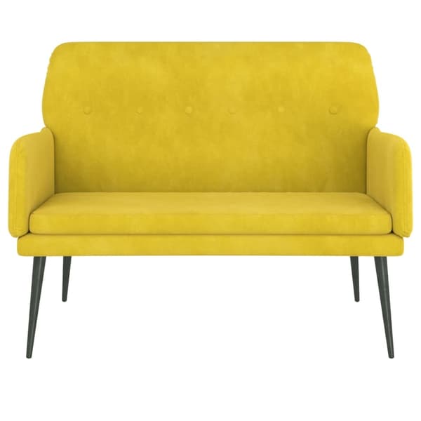vidaXL Bänk gul 108x79x79 cm sammet Gul