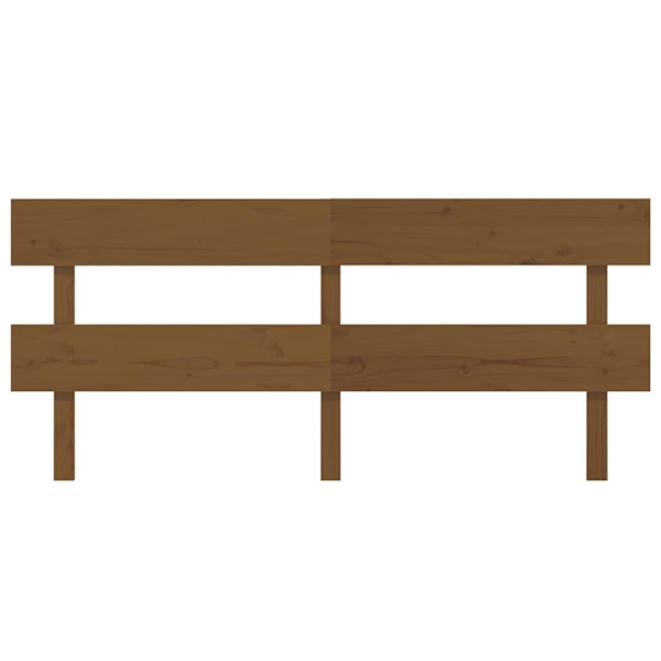 vidaXL Sänggavel honungsbrun 204x3x81 cm massiv furu Brun