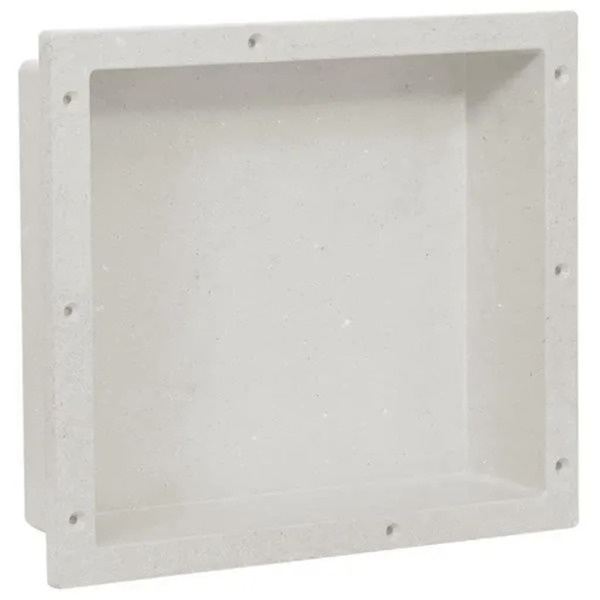 vidaXL Infälld duschhylla niche matt vit 41x36x10 cm Vit