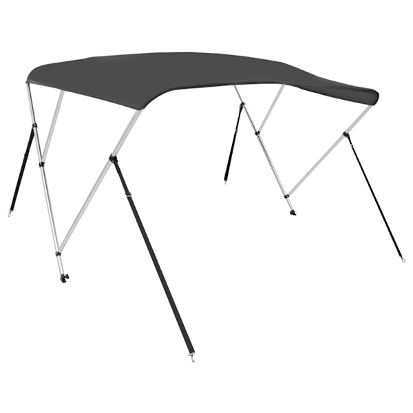 vidaXL Båtkapell 3 bågar antracit 183x160x137 cm Anthracite