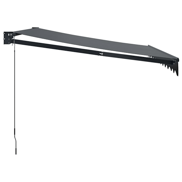 vidaXL Markis infällbar antracit 3x2,5 m tyg&aluminium Antracit