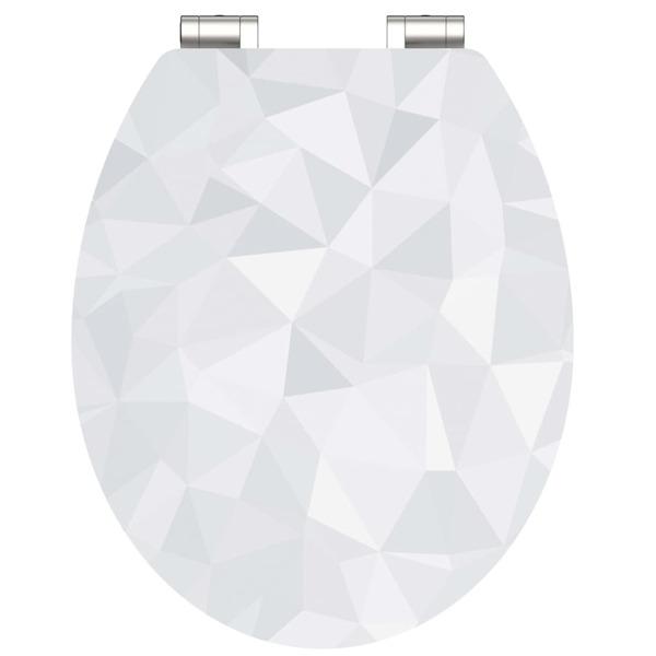SCHÜTTE Toalettsits högglans med mjuk stängning DIAMOND MDF multifärg