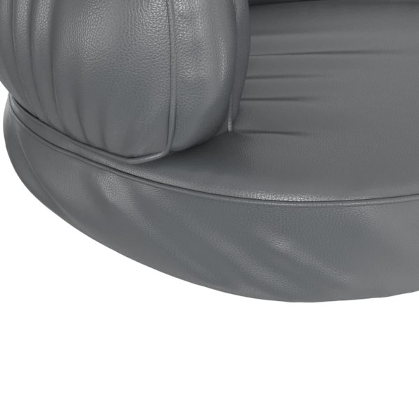 vidaXL Ergonomisk hundbädd grå 75x53 cm konstläder Grå