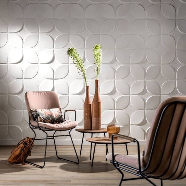 WallArt 3D Väggpaneler 24 st GA-WA06 sweeps Vit
