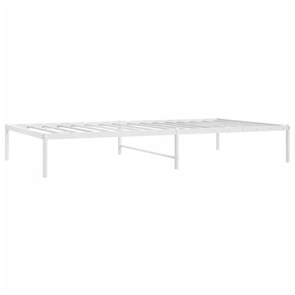 vidaXL Sängram metall vit 107x203 cm Vit