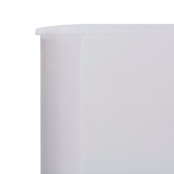 vidaXL Vindskydd 3 paneler tyg 400x80 cm sandvit Vit