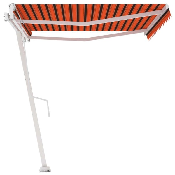 vidaXL Fristående markis automatisk 450x350 cm orange/brun Flerfärgsdesign