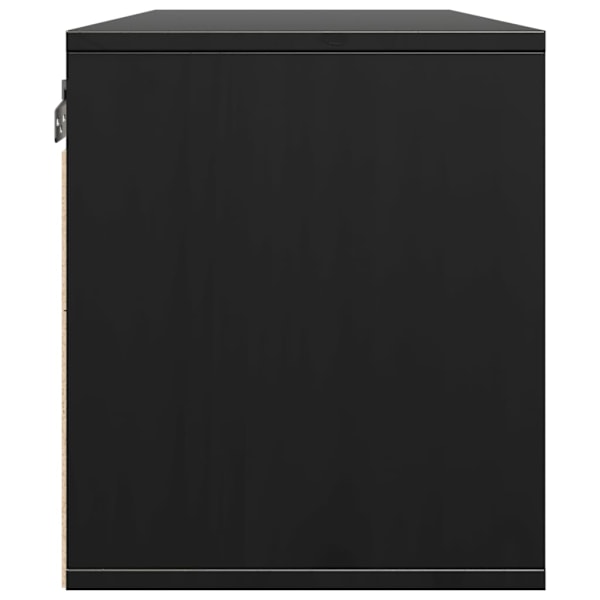 vidaXL Väggskåp svart 80x30x35 cm massiv furu Svart