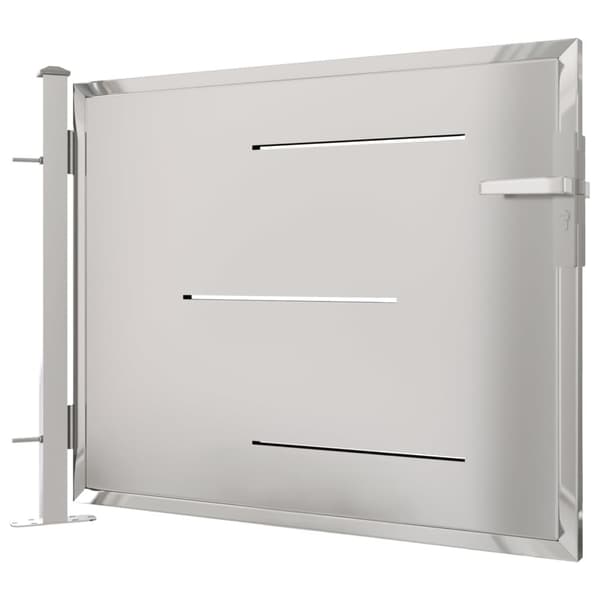 vidaXL Trädgårdsgrind 100x75 cm rostfritt stål Silver