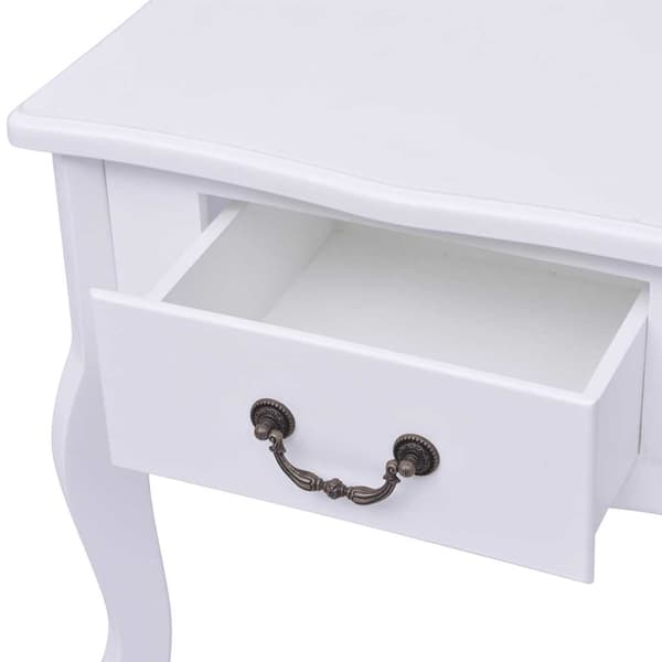 vidaXL Nattduksbord MDF vit Vit