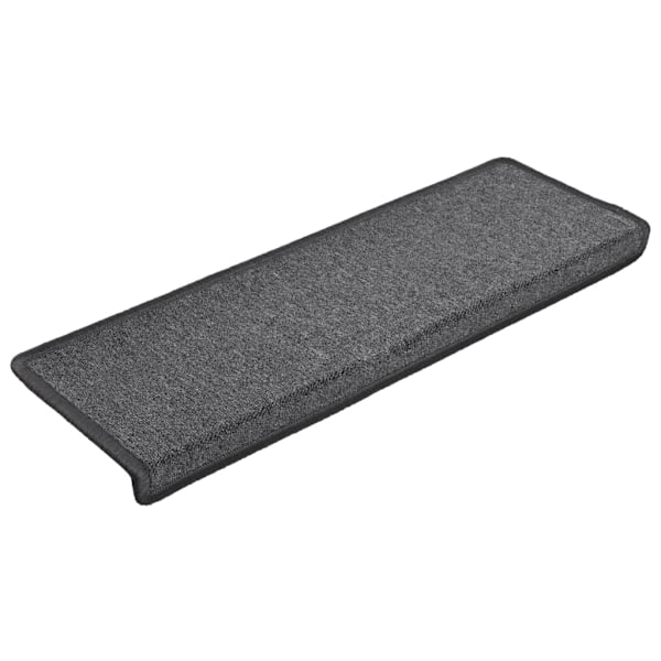 vidaXL Trappstegsmattor 15 st 65x25 cm mörkgrå grå