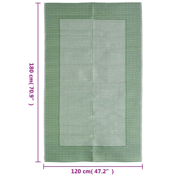 vidaXL Utomhusmatta ARAKIL grön 120x180 cm PP Grön