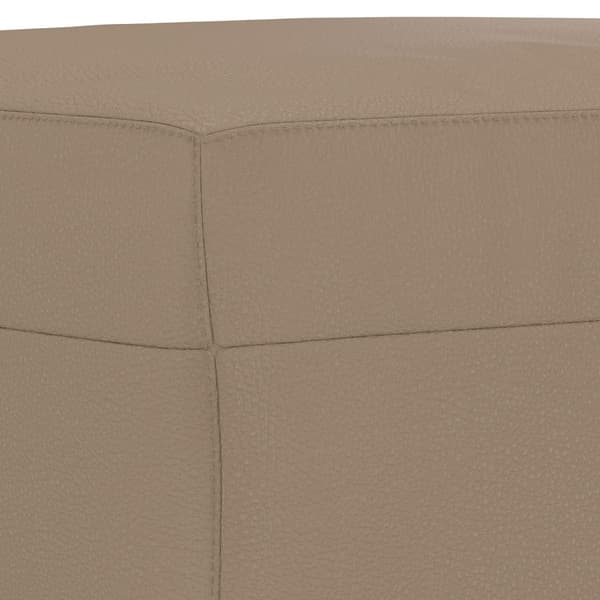 vidaXL Soffgrupp med kuddar 3 delar cappuccino konstläder Brun