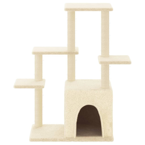 vidaXL Klösträd med sisalpelare gräddvit 97,5 cm Kräm