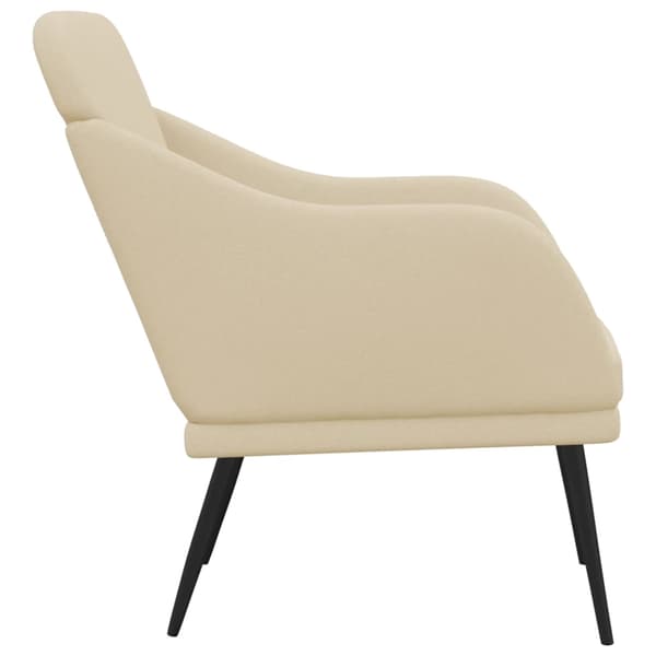 vidaXL Fåtölj gräddvit 63x76x80 cm tyg Kräm