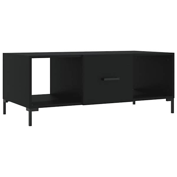 vidaXL Soffbord svart 102x50x40 cm konstruerat trä Svart