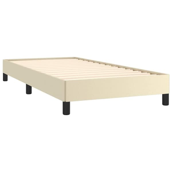 vidaXL Sängram gräddvit 80x200 cm konstläder Kräm