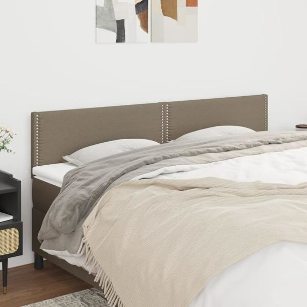 vidaXL Huvudgavlar 2 st taupe 80x5x78/88 cm tyg Taupe
