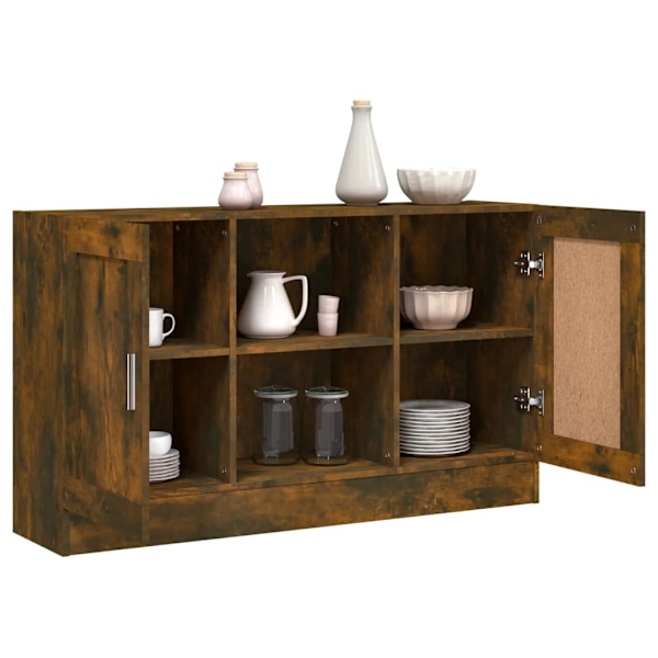 vidaXL Skänk rökfärgad ek 120x30,5x70 cm konstruerat trä Brun