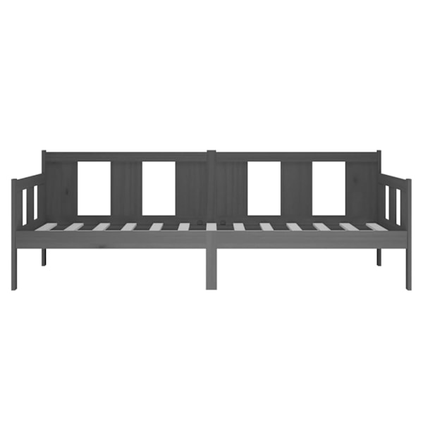vidaXL Dagbädd grå 80x200 cm massiv furu Grå