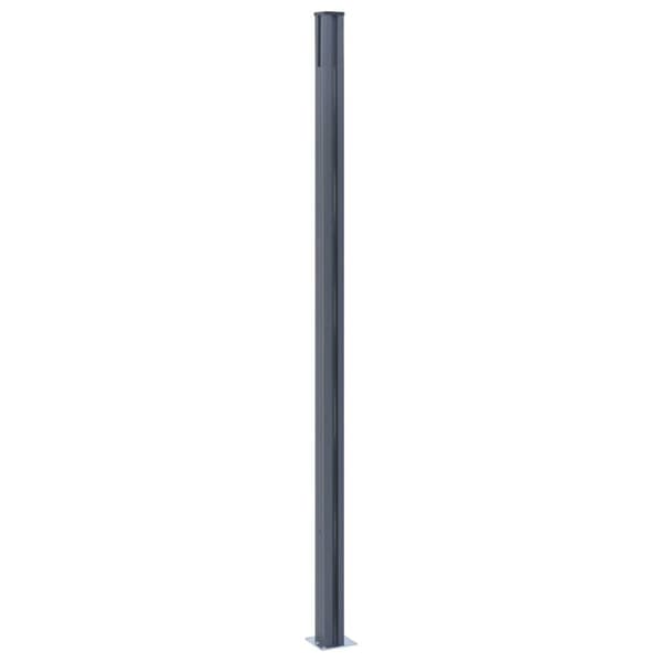 vidaXL Staketstolpar 2 st mörkgrå 185 cm aluminium grå