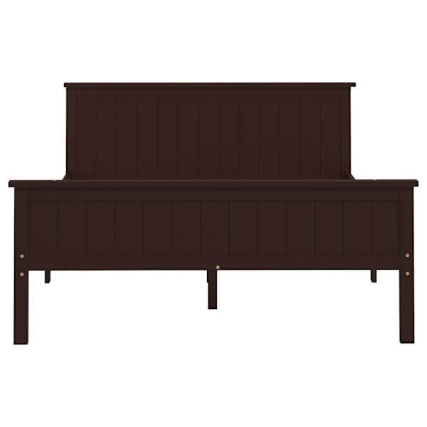 vidaXL Sängram mörkbrun massiv furu 120x200 cm Brun