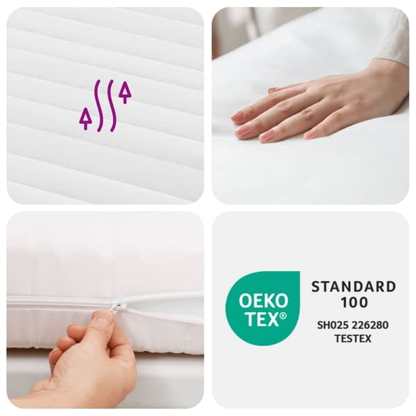 vidaXL Skummadrass vit 90x190 cm hårdhet H2 H3 Vit