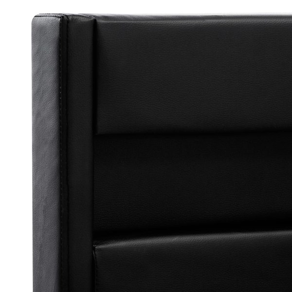 vidaXL Sängram med LED svart konstläder 100x200 cm Svart