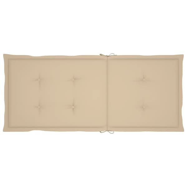 vidaXL Fällbara fåtöljer med dynor, 8 st, massivt teakträ Beige
