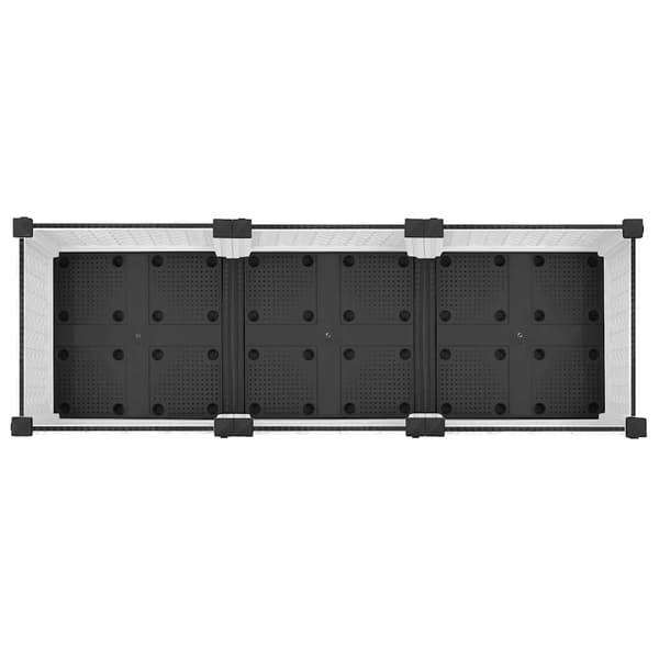 vidaXL Upphöjd odlingslåda 120x40x71 cm polypropen Grå