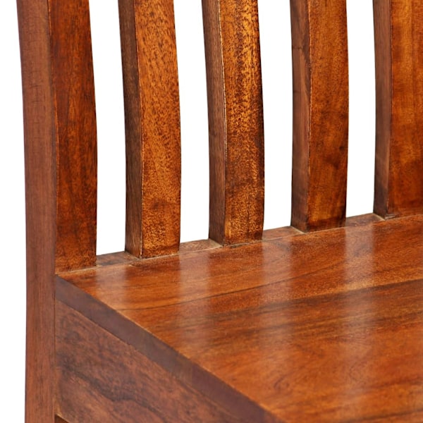 vidaXL Matstolar 2 st massivt trä med honungsfinish modern Brun