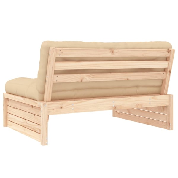 vidaXL Mittensoffa 120x80 cm massiv furu Brun