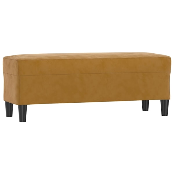 vidaXL Bänk brun 100x35x41 cm sammet Brun