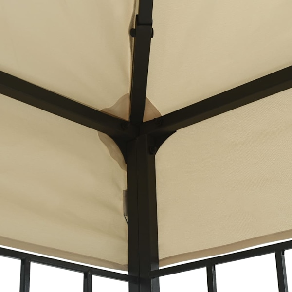 vidaXL Paviljong med ljusslinga LED 3x3 m gräddvit Creme